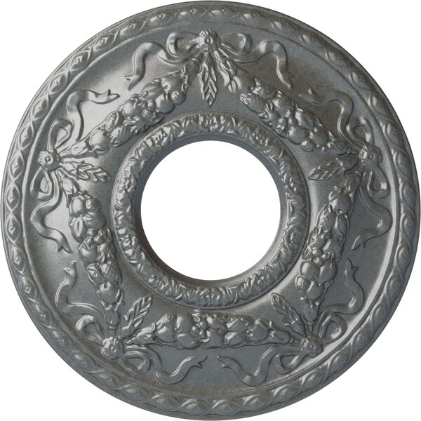 Ekena Millwork Hurley Ceiling Medallion (Fits Canopies up to 7 1/4"), 22 1/8"OD x 7 1/4"ID x 1 3/4"P, Platinum CM26HUPLS - main